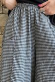 Arbi Gingham 7/8 Barrel Pant Black
